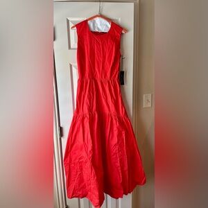 NWT Rachel Zoe Bold Red Dress With Open Back Size Small S